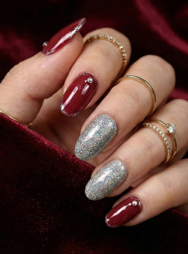 ブラックジュエリー12月限定キャンペーンネイル|武蔵小山のネイルサロン