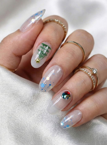 ブラックジュエリー12月限定キャンペーンネイル|武蔵小山のネイルサロン