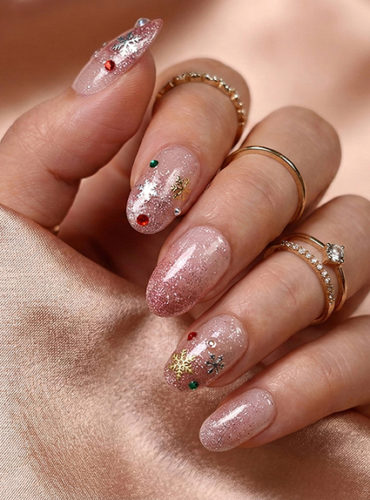 ブラックジュエリー12月限定キャンペーンネイル|武蔵小山のネイルサロン